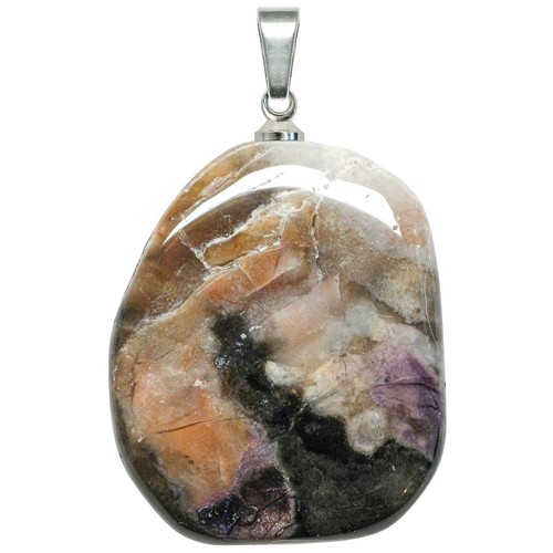 Pendentif Galet Plat En Cornaline Naturelle - Bijoux Unique Naturosphère C17