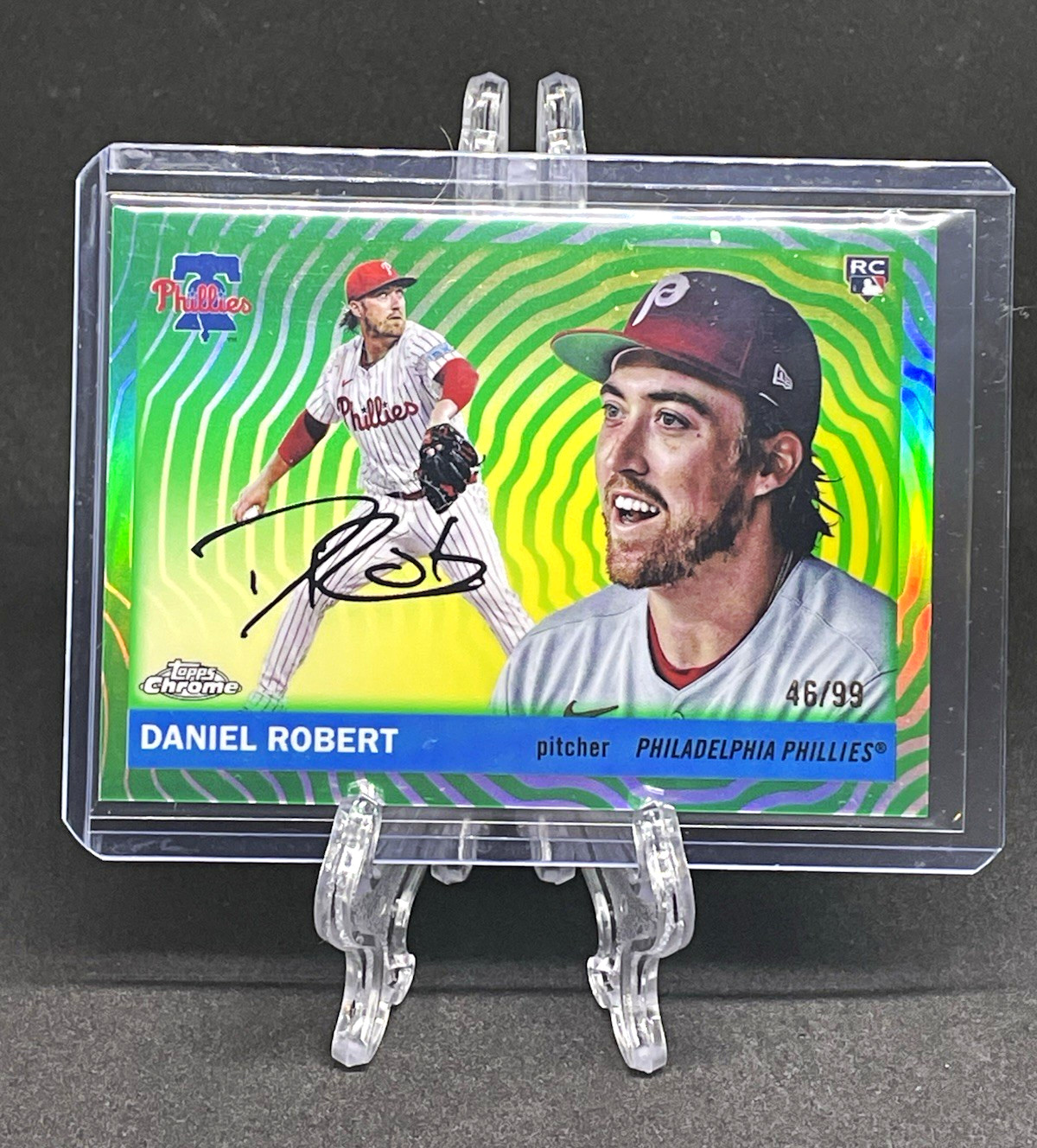 2025 Topps Chrome Platinum Daniel Robert #250 RC  /99 Green Vibration