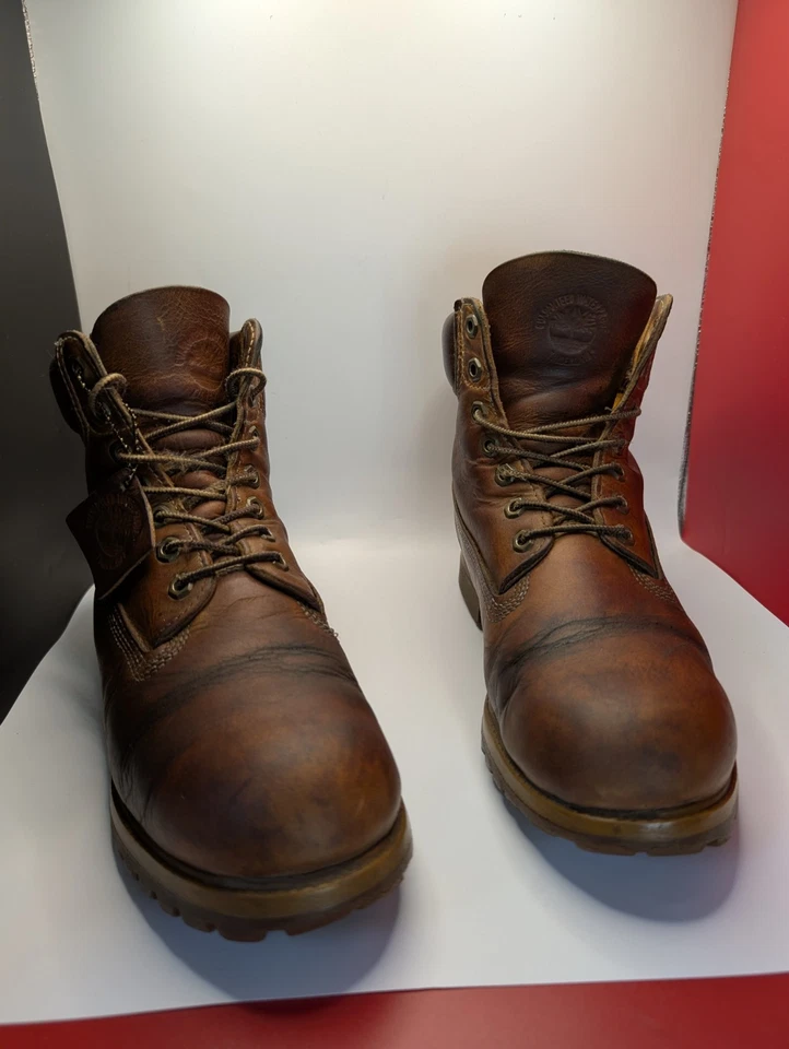Timberland 6 Inch Premium Boots Mens UK 10.5 W Tan Nubuck Leather 10061, photo 4 of 5