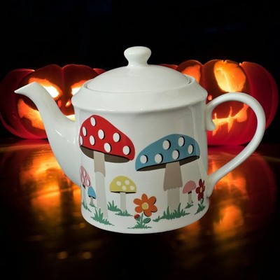 Cath Kidston Fliegenpilz Teekanne groß Halloween Tee Party Pilz Urlaub