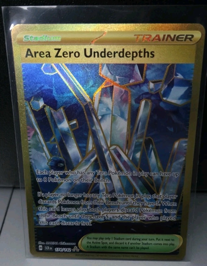 Area Zero Underdepths 174/142, Stellar Crown Hyper Rare, NM Condition.