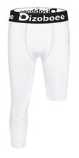 Youth Boys Compression Pants One Leg 3/4 Athletic Leggings for Sports Kids Ba...