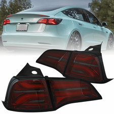 Voll LED Rückleuchten Set Rot-Smoke für Tesla Model 3, Model Y 2017-2023