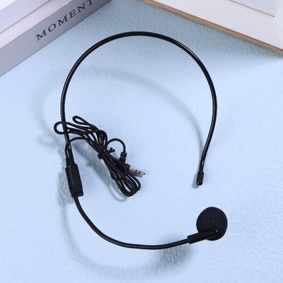 1Pcs Portable Head-mounted Headset Microphone Wired 3.5mm Plug Headset Mic-y