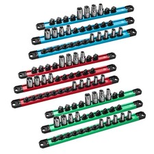 Duratech Magnetic Socket Organizer Set 14 38 12 Aluminum Alloy Socket Rail Duratech Magnetic Socket Organizer Set 14 38 12 Aluminum Alloy Socket Rail