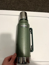 Vintage Aladdin's Stanley Thermos Green Steel 32 Oz. No A-944DH Made In USA 1995