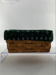 Longaberger Handwoven Dresden Ohio BB 2000 Basket With Cotton And Plastic Liner