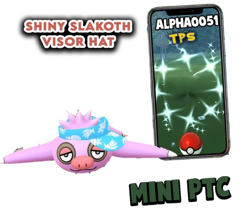 Pokemon Shiny Slakoth Visor Hat Mini P T C 60k