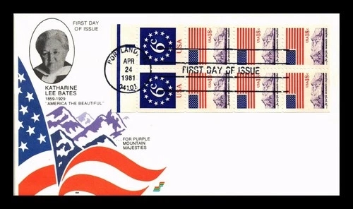 US COVER FLAG AMERICA THE BEAUTIFUL BOOKLET FIRST DAY ISSUE SPECTRUM CACHET
