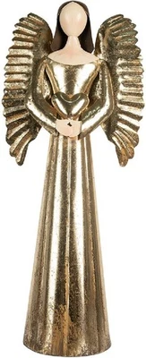 Clayre & Eef 5Y1372 Dekoration Engel 29x18x68 cm Goldfarben - Bild 1 von 4