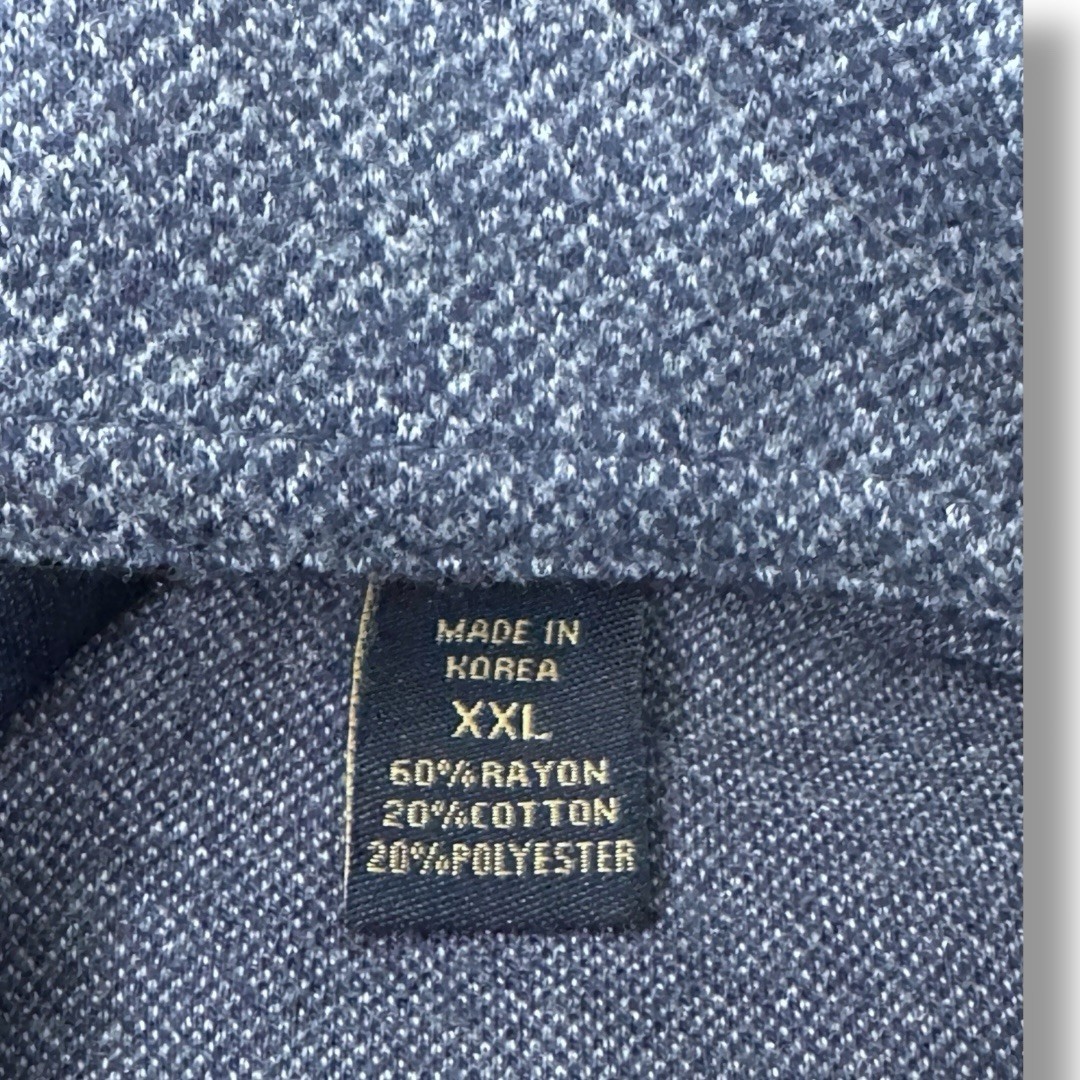 Scott Barber Sweater Vest Blue Full Zip Golf Business Casual Men’s Size XXL