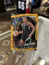 2025 Panini WNBA Prizm #58 Kiah Stokes Rare Prizms Gold Seismic SSP /10 Aces!!!