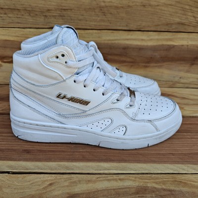 Li-Ning 937 Deluxe High White Mens Size 9.5 Sneakers Shoes AGBR079-1