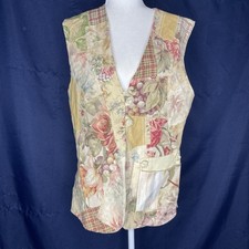 Vintage Patchwork Vest Original Design by Thimble Boutique One Size Pockets