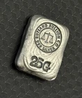 Rutland Bullion Co. 25 Grams Hand Poured Silver Bar .999 Fine Silver