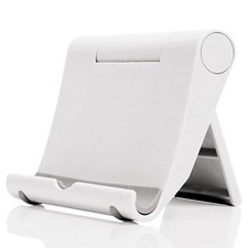 Multi-Angle Universal Adjustable Cell Phone Stand for Desk Foldable Holder White