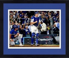 Framed Will Smith Dodgers Autographed 2025 MLB World Series Champions 8x10 Photo