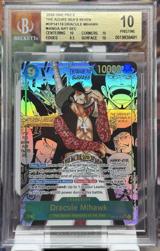 Dracule Mihawk (Manga) graded BGS 10 for sale on eBay