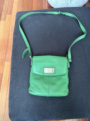 DKNY Donna Karan New York Green Pebbled Leather Crossbody Shoulder Bag Purse