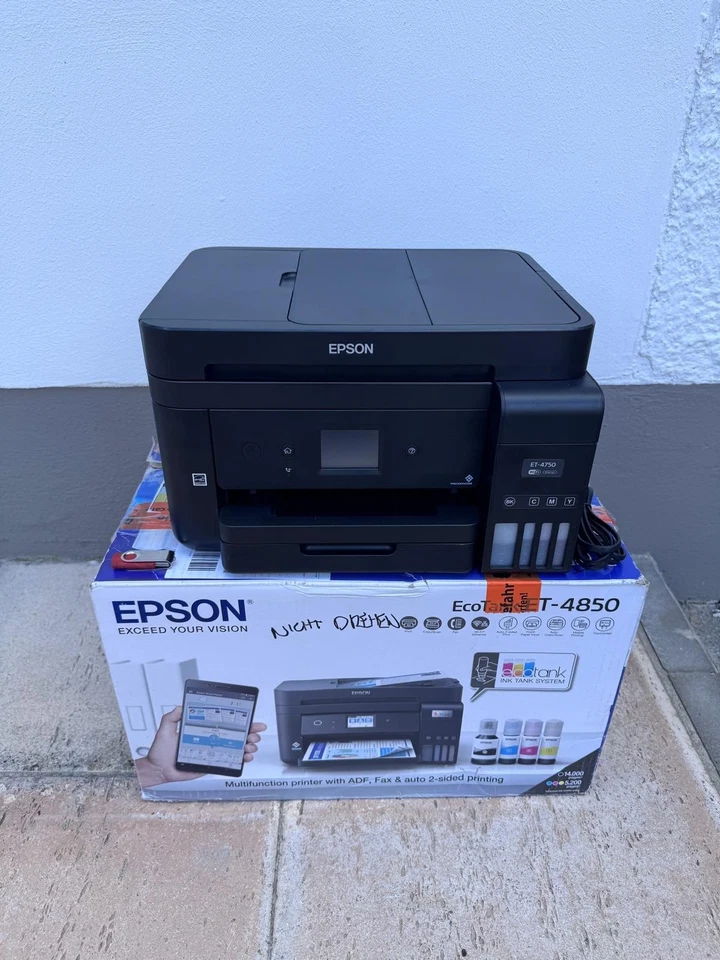 Epson EcoTank ET 4750 4 in 1 Tinten Multifunktionsgerät Kopierer Drucker Wlan - Bild 3 von 4