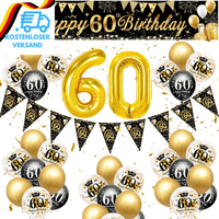 60 Geburtstag Deko,Rainllon Deko 60 Geburtstag Mann Frau,Geburtstagsdeko 60 Jahr