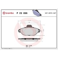 Bremsbelagsatz Scheibenbremse Vorne FüR Fiat Punto 188 93 Bis 12 Brembo Teil Neu