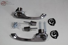65-68 Chevy Impala Outer Exterior Chrome Push Button Door Handles Pair Set New 65-68 Chevy Impala Outer Exterior Chrome Push Button Door Handles Pair Set New