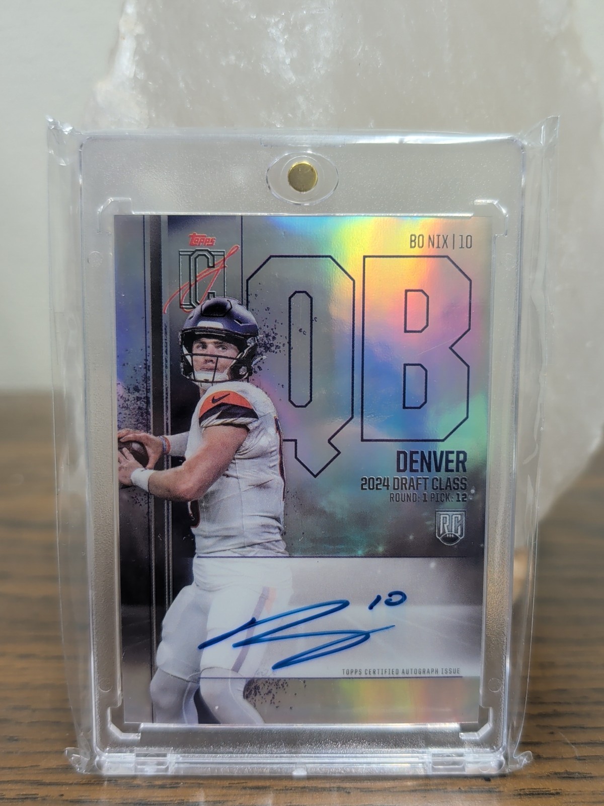 2024 Topps Signature Class - Rookie Chrome Autographs Bo Nix #RCV-BN (AU, RC)