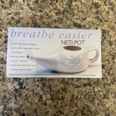 NEW Neti Pot Himalayan Institute Nasal Sinius Ceramic