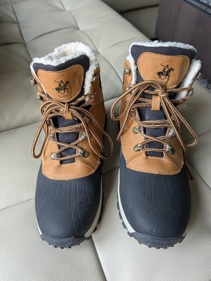 Beverly Hills Polo Club Men's Boots Warren III Size 9.5 Brown/ Black Lace Up