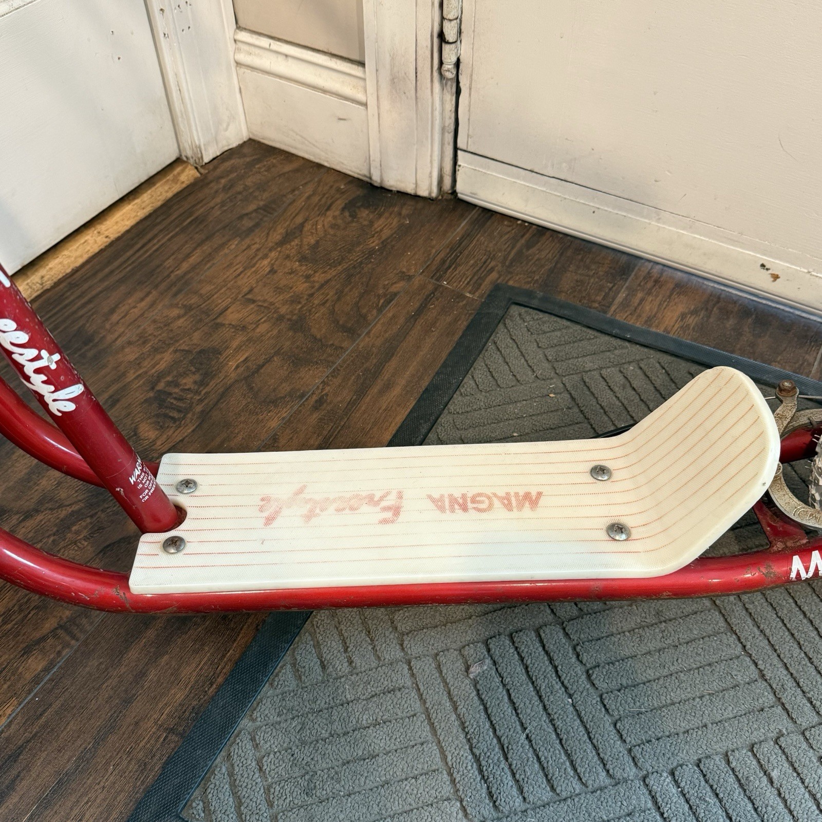 Red Magna Freestyle BMX Scooter w/ New Tires + Brake Pads RARE 1980s