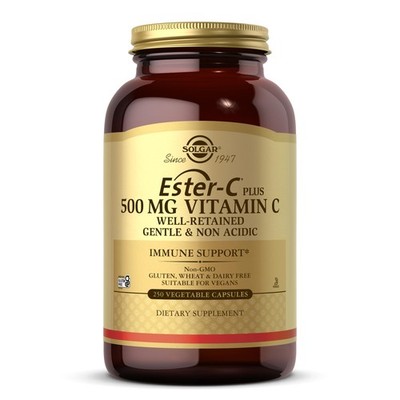 Solgar Ester-C Plus 500 mg Vitamin C (Ascorbate Complex), 250 Vegetable Capsules