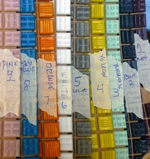 23 SHEETS MANY COLORS GLASS TILES  you choose  20mm X 20mm gqqs APPX. 225