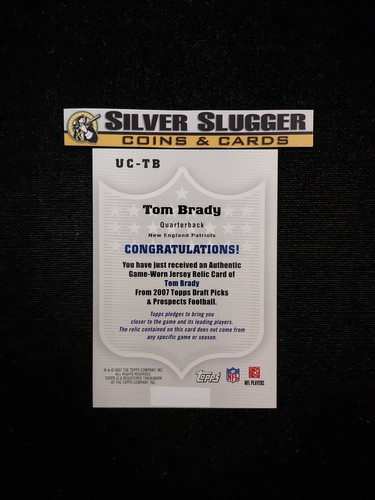 2007 Tom Brady Topps DPP Upperclassmen Class of '00 Game Worn Jersey Patch UC-TB - Picture 2 of 5