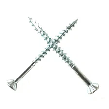 #8 x 2 Wood Screws Flat Head Particle Board Type 17 Point w/Nibs 2 