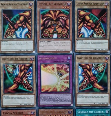 Yugioh! EXODIA Ialle Teile + 4 Extra Karten Near Mint