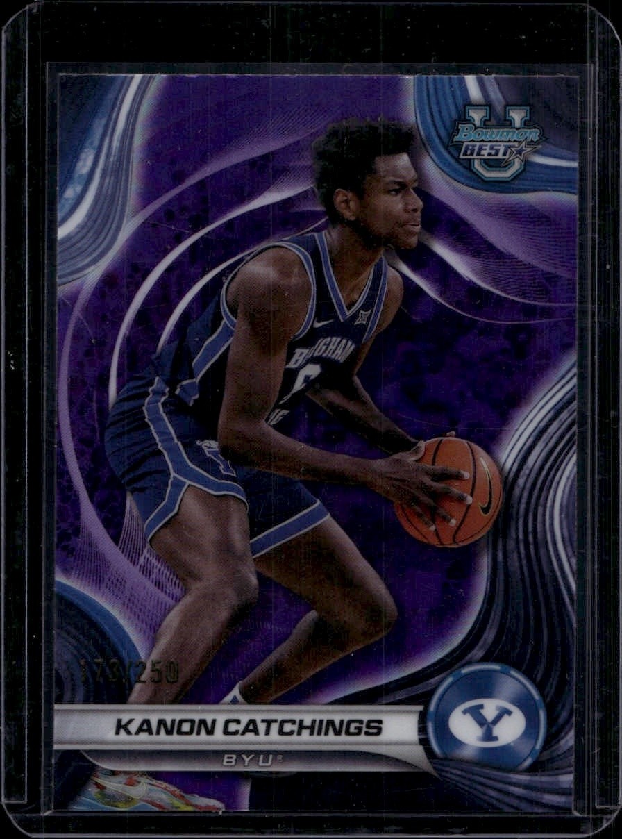 2024 Bowman's Best University Kanon Catchings #40 Purple Refractor /250