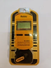 New Robic Sports SC-600 Multi-Timer Chronometer Stop Watch Racing Yellow Coach