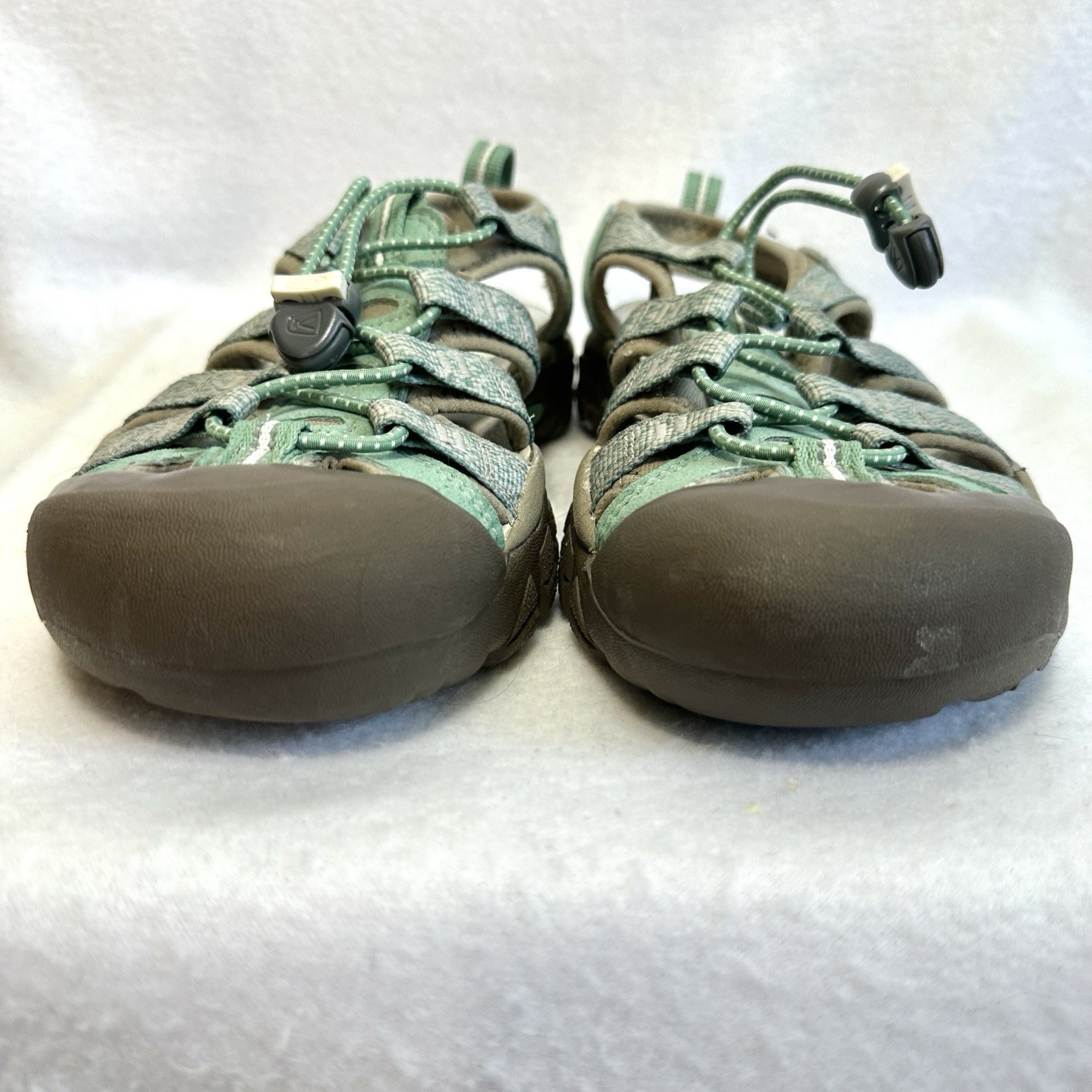 Sandali da trekking Keen Newport H2 donna 7 5 grigio verde impermeabili scarpe sportive