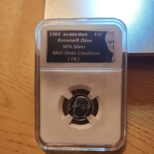 1964 Roosevelt Dime 90% Silver Uncirculated Mint State Condition ( FB )