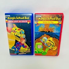 The Magic School Bus Lot of 2 Blows Its Top Gets Lost In Space (VHS, Clamshell)