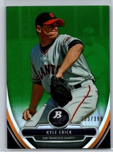 2013 Bowman Platinum #BPCP44 Kyle Crick Chrome Prospects Green Refractors