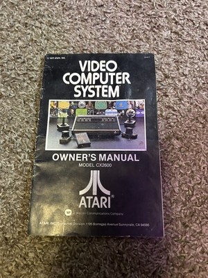 Vintage 1978 Atari Video Computer System Owner's Manual Model CX2600