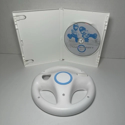 Mario Kart Wii (Nintendo Wii 2008) Disc Only With Steering Wheel