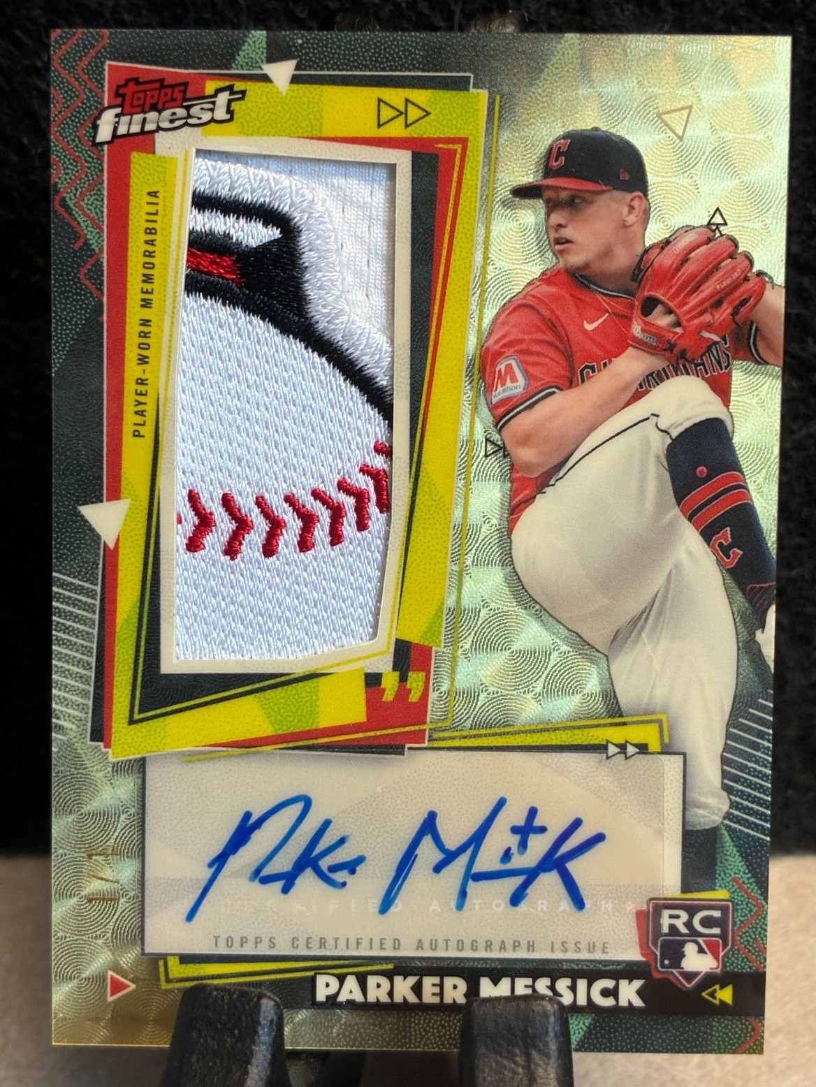 2026 Topps Finest SUPERFRACTOR 1/1 RPA - Parker Messick Patch Auto Guardians view 3