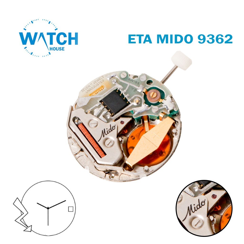 ETA 9362 Quartz Watch Movement – Swiss Made MIDO 0583 – Day Date