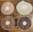 Set  Lot Of 4 Cross Stitch Doily’s Candle Mat Table Mat Blank Ready To Stitch — photo 6