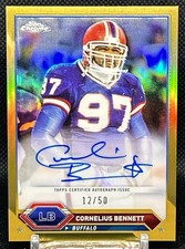Cornelius Bennett 2023 Topps Chrome Composite Auto True Gold Refractor /50