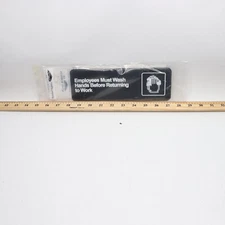 Vollrath Employees Must Wash Hands Sign 9" x 3" 4530