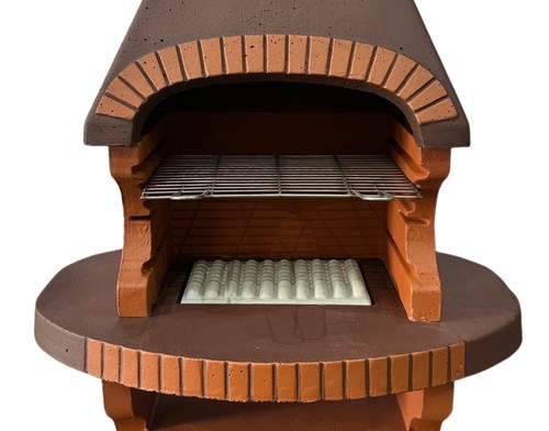 Masonry BBQ barbecue garden grill fireplace wood and charcoal cooking massive - Picture 4 of 10